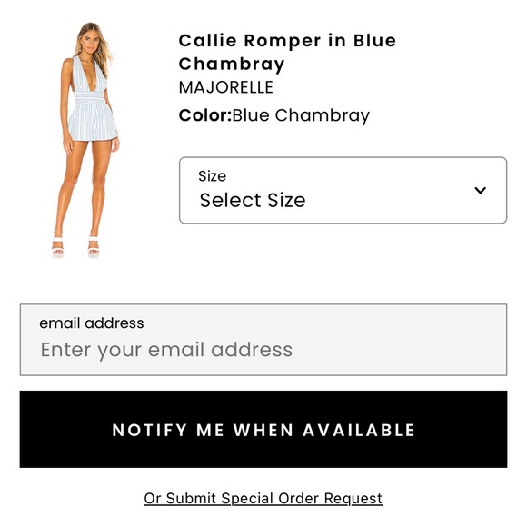 Majorelle Callie Romper in blue chambray - Picture 5 of 5